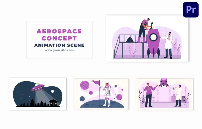 Aerospace Engineering Workflow 2D Design Animation Scene